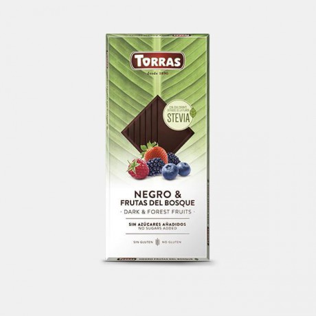 TORRAS Stévia Horká čokoláda - lesné ovocie