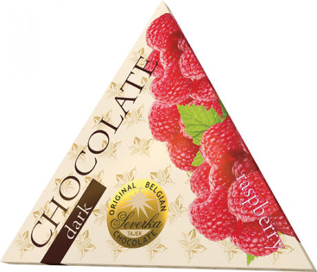 SEVERKA trojuholník Horká čokoláda - maliny