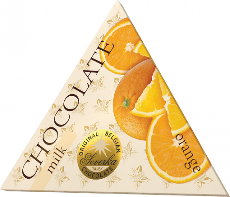 SEVERKA trojuholník Mliečna čokoláda - pomaranč