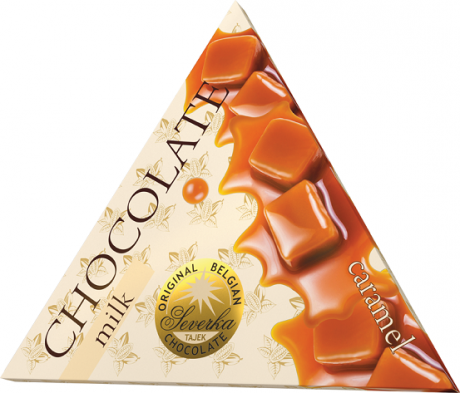 SEVERKA trojuholník Mliečna čokoláda - karamel