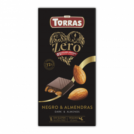 TORRAS ZERO Horká čokoláda - celé mandle