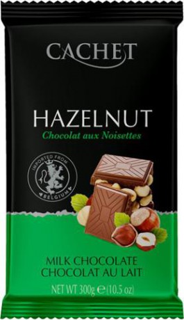 CACHET Mliečna čokoláda 32% - lieskový oriešok