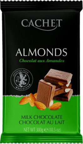 CACHET Mliečna čokoláda 32% - mandle