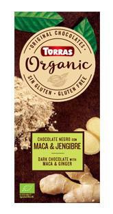 TORRAS Organic - Horká čokoláda - maca a zázvor
